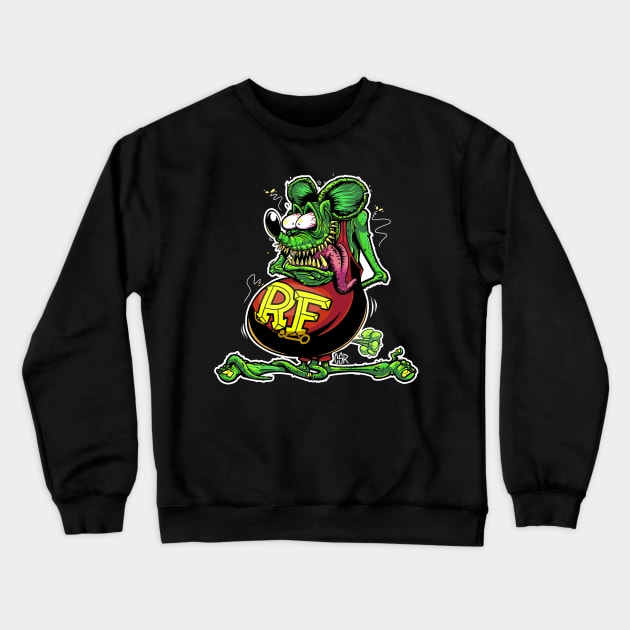 Bootleg Ratfink Crewneck Sweatshirt by CsrJara / Perronegro Clothing